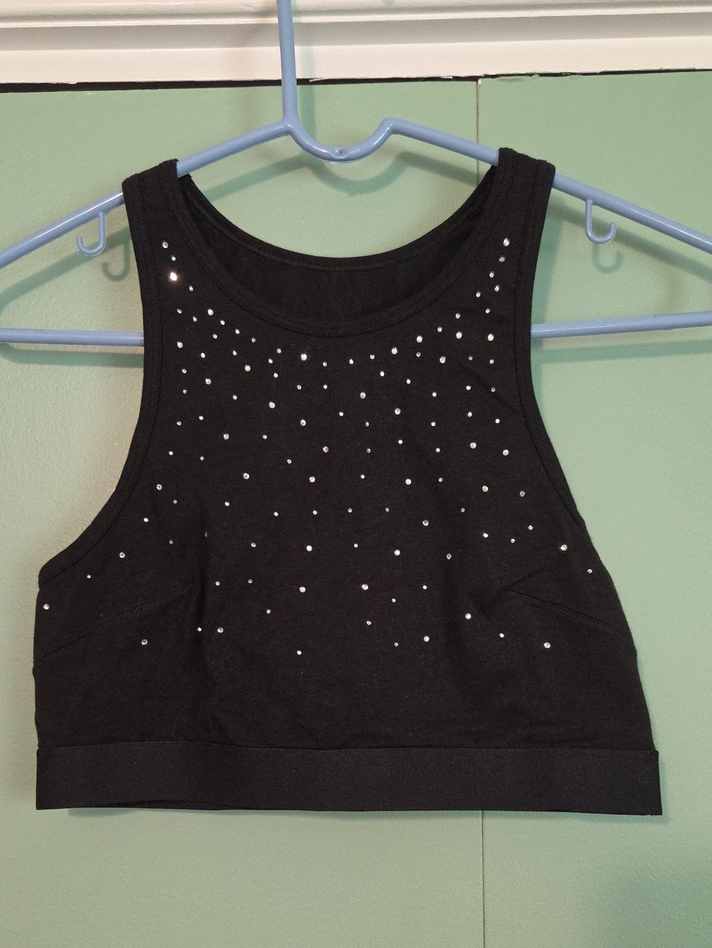 Nwt Victorias Secret Black Rhinestone Bralette Size Medium